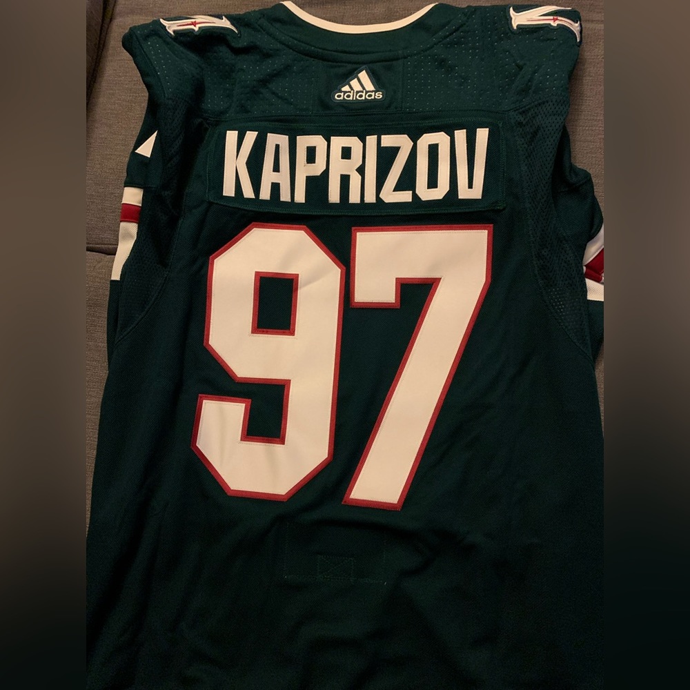 Men’s Minnesota Wild Kirill Kaprizov adidas green home Authentic Pro Jersey
